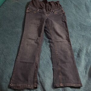 Dark Blue Planet Motherhood Boot Cut Maternity Jeans